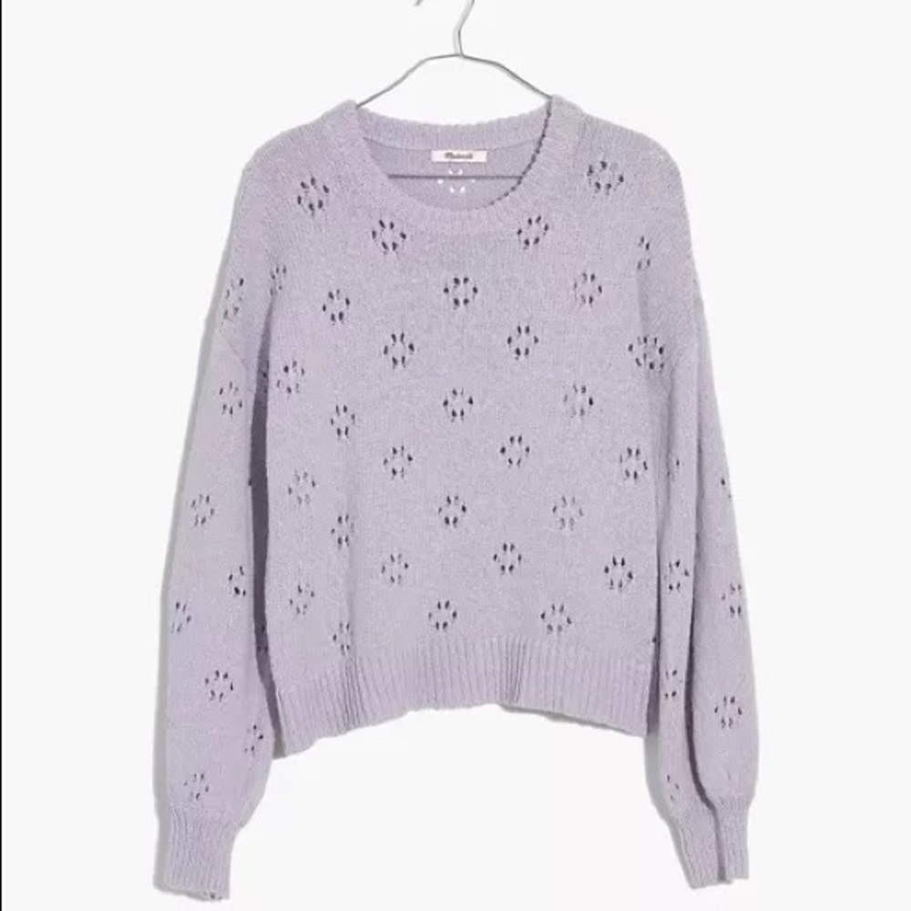 Purple floral madewell sweater
